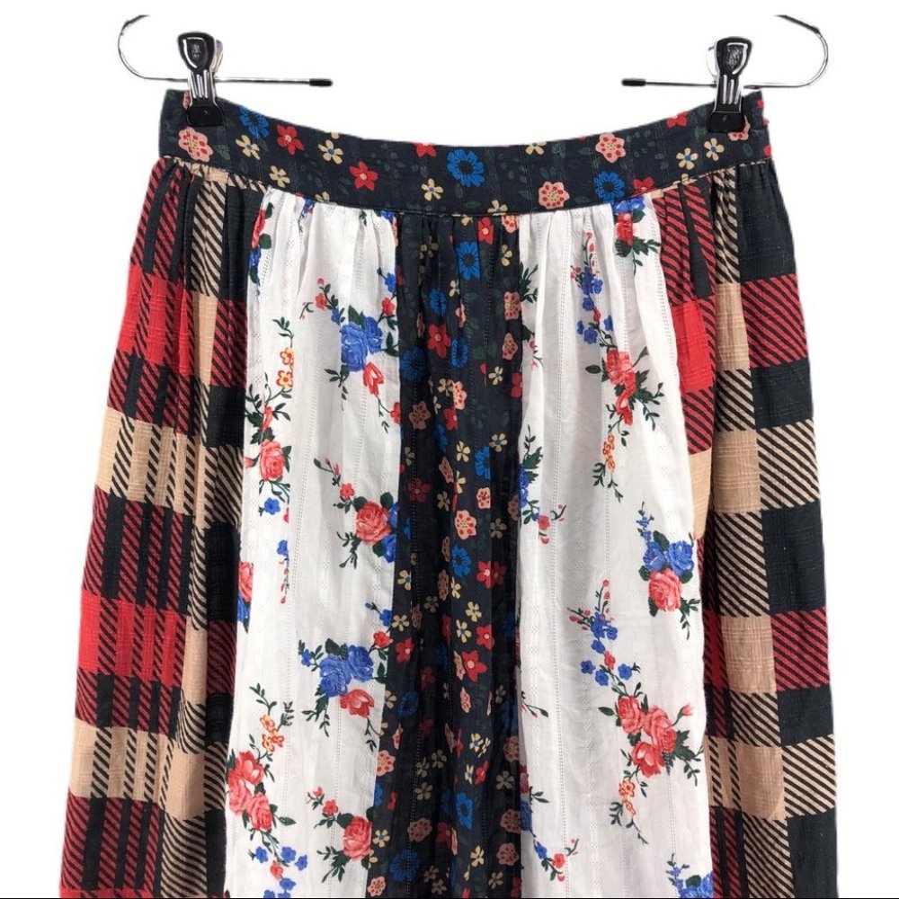 Anthropologie Red & White Layered Maxi Skirt | New With Tags - Picture 4 of 11